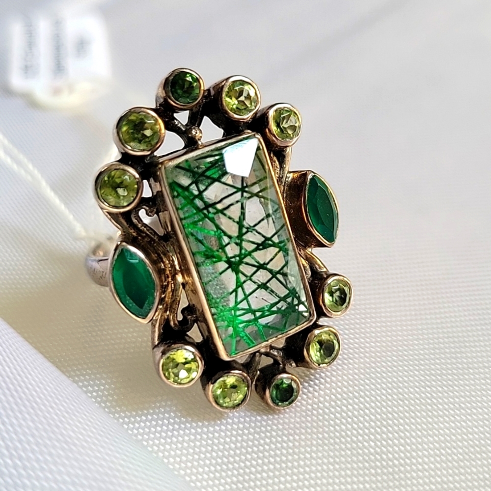 Nicky Butler Sterling Silver multi gemstone ring